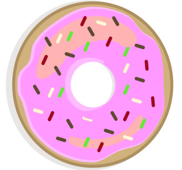 Posavasos moderno Rosquilla rosa - TenVinilo