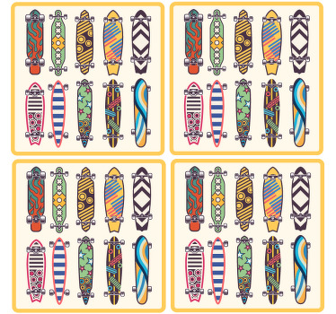 Skateboards vintage coaster - TenStickers