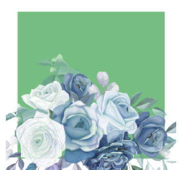 Elegant blomsterarrangement bryllup coaster - TenStickers