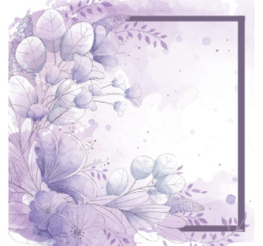 Posavasos de flores de diseño púrpura original - TenVinilo