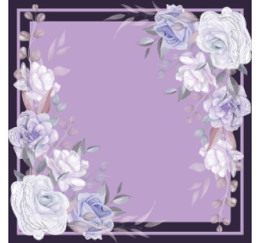 Lavendel blomsterarrangement bryllup coaster - TenStickers