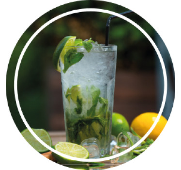 Bases para copos vintage Mojito de bebida cítrica - TenStickers