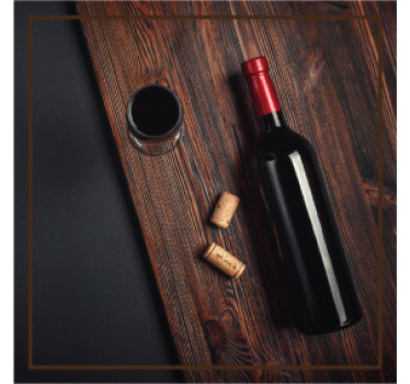 Untersetzer Vintage Wein und korken - TenStickers