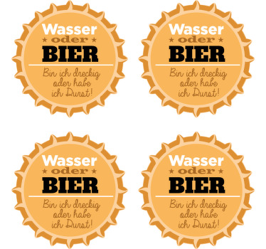 Untersetzer Bier Wasser- oder untersetzer - TenStickers