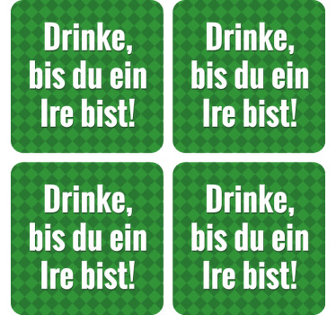 Drink till Irish  beer mats - TenStickers
