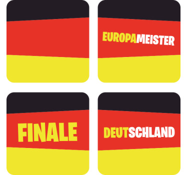 Untersetzer Bier Fußball deutsche Untersetzer - TenStickers
