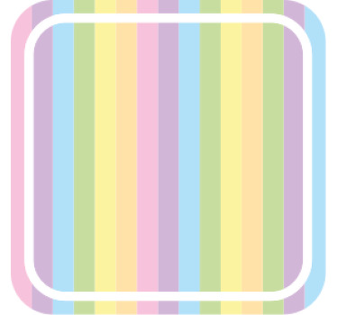 Moderní vinylový podtácek s barevným pruhovaným designem - TenStickers