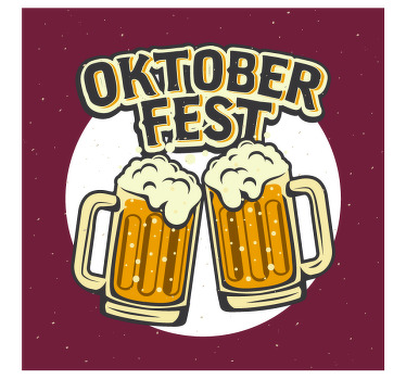 Oktoberfest z dvema podlogama za pivo - TenStickers