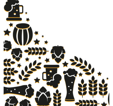 Različni simboli na podstavki za belo pivo - TenStickers