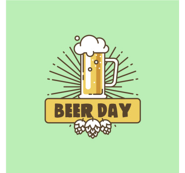 Dessous de verre biere Vert - TenStickers