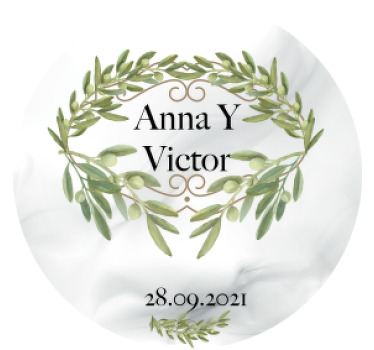 Marble imitation with olive branchs coaster - TenStickers