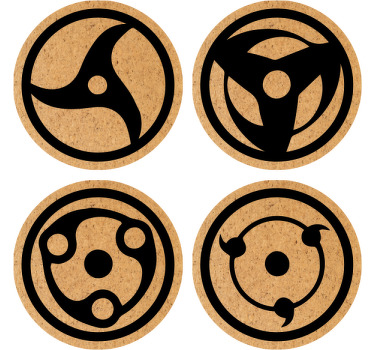 Anime tegn og symboler nørdede coasters - TenStickers