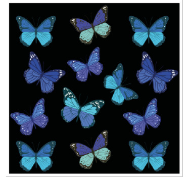 Posavasos de vinilo grupo de mariposas azules - TenVinilo