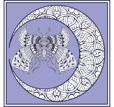 Mariposa mandala luna posavasos de mariposas - TenVinilo