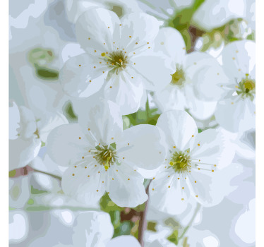 Coasters with delicate cherry blossoms design - TenStickers
