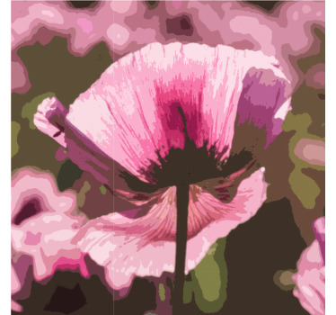 Rožinės aguonos ant lauko modernus padėkliukas - „Tenstickers“