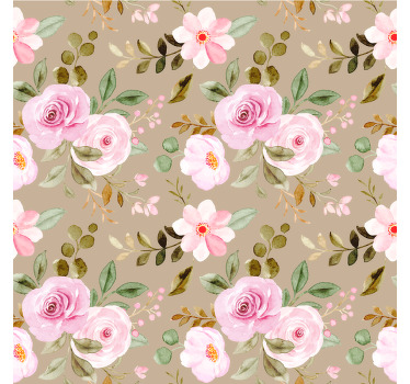 Vintage beige rosor textur modern glasunderlägg - Tenstickers