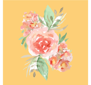 Vintage sárga rózsa modern alátét - TenStickers