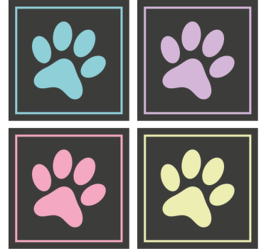 惊人的五颜六色的狗爪子现代过山车 - TenStickers