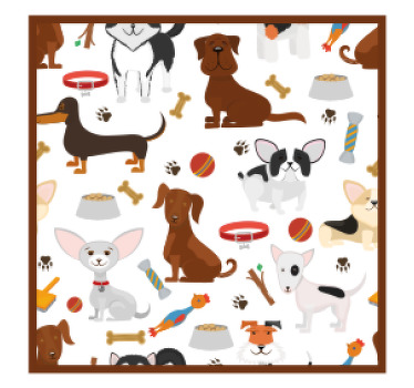 Roztomilá smíšená štěňata moderní dráha - TenStickers