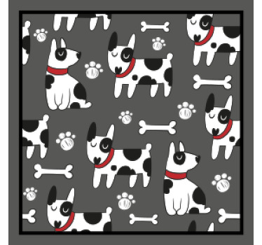 Fantastičan crno -bijeli pas moderni podmetač - TenStickers