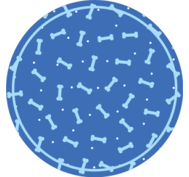 Fantastisk blå baggrund knogler moderne coaster - TenStickers