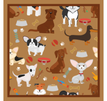 Farklı sevimli köpek deseni modern coaster - TenStickers