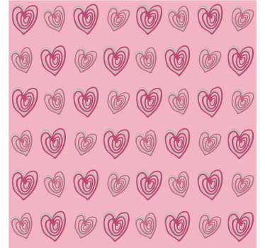 Modern coasters with layered heart designs - TenStickers