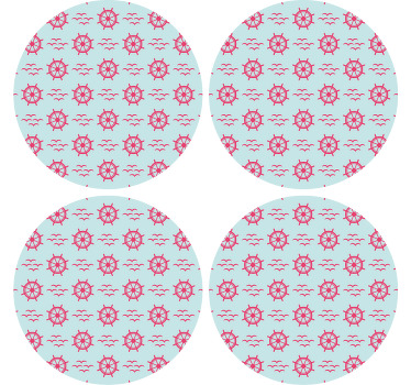 Nautička kormila na uzorku chevrona više podmetača - TenStickers