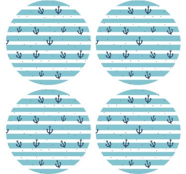 Kotva na pruhy vzor modernípodtácek - TenStickers