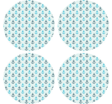 Torz kék horgony mintás modern alátét - TenStickers