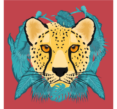 オリエンタルスタイルのヒョウグラフィックモダンコースター - TENSTICKERS