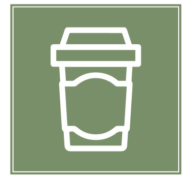 환상적인 커피 컵 픽토그램 현대 코스터 - TenStickers