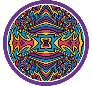 Posavasos moderno Colores vivos líneas maravillosas - TenVinilo