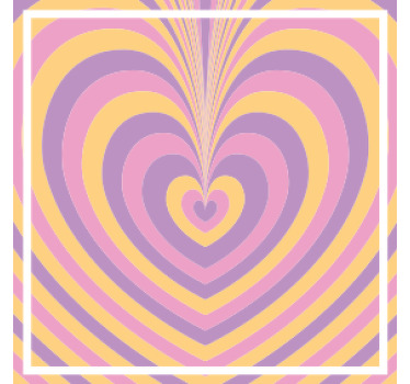 Psykedeelinen upea sydän modernit lasinaluset - Tenstickers