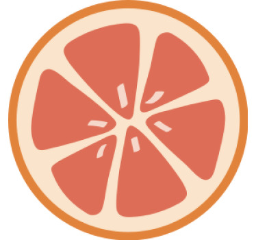 Uppsättning skivade citrusfrukter modern glasunderlägg - Tenstickers