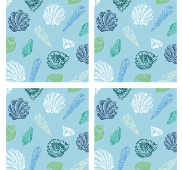 Víz alatti elegáns kagyló modern alátét - TenStickers