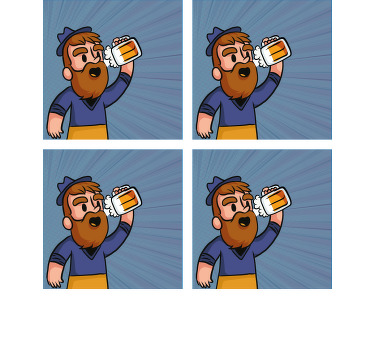 Posavasos cerveza Hombre bebiendo cerveza - TenVinilo