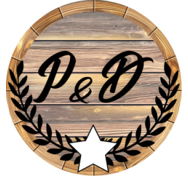 Untersetzer Hochzeit Verlobte initialen aus holz - TenStickers