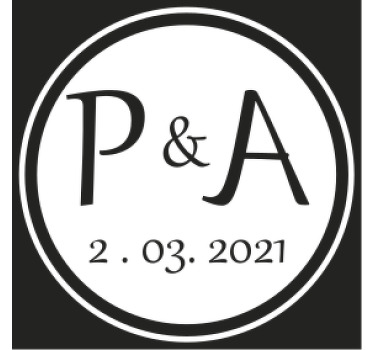 Bryder sig om initialer med date bryllup -rutschebane - TenStickers