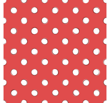 Bílá a červená puntíkovaná vinobranípodtácek - TenStickers