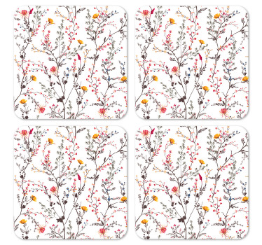 Sous-verre mignon de petites fleurs - TenStickers