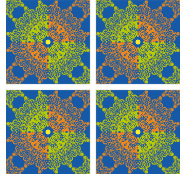 Fliesen Untersetzer buntes mandala-muster - TenStickers