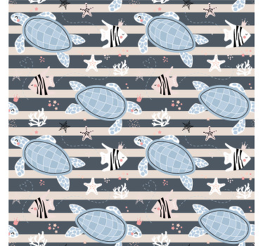 Kaplumbağalar ve çizgili desenler daha fazla bardak altlığı - TenStickers