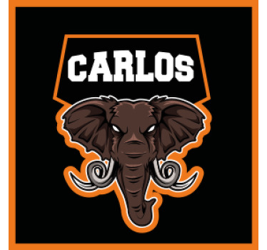 Posavasos personalizable Diseño de elefante - TenVinilo