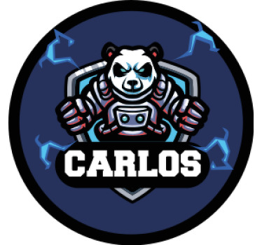 Bases para copos personalizáveis Panda com nome - TenStickers