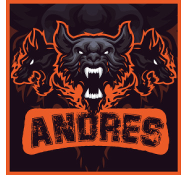 Cerberus personalized vinyl coasters - TenStickers