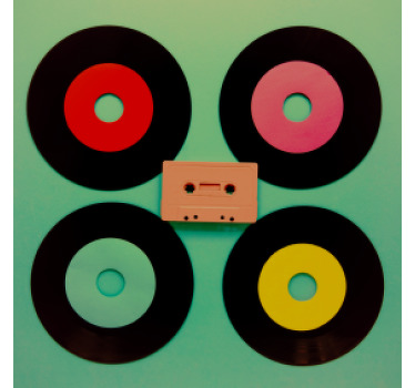 Freaky diskotek vinylplade nørd coaster - TenStickers