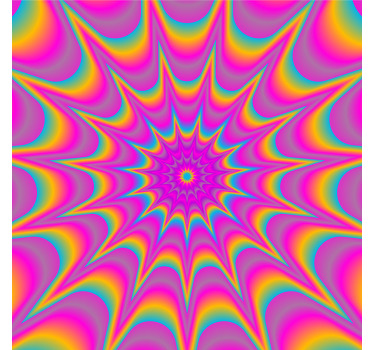 Dessous de verre vintage Star rétro optique psychédélique - TenStickers