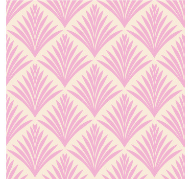 Pastel pink palm retro pattern vintage coaster - TenStickers